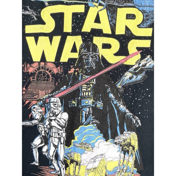 Star Wars X Fifth Sun Original Trilogy Distressed Graphic Tee Black Mens S Small - Picture 2 of 4